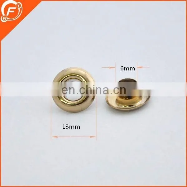 shinny gold round brass eyelets for lady cloth