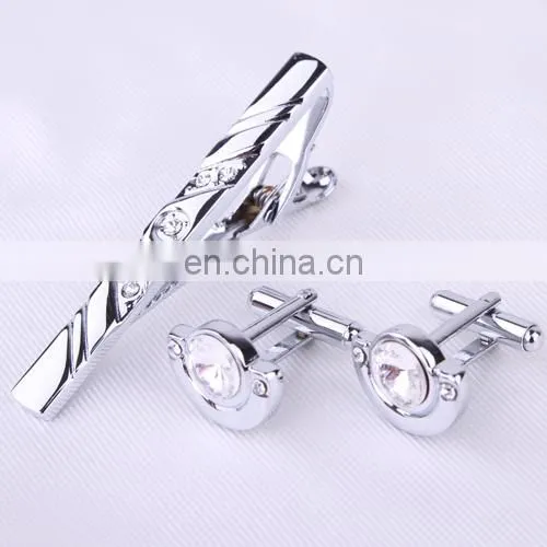 Factory direct sale funny cufflink tie clips mosaic diamond