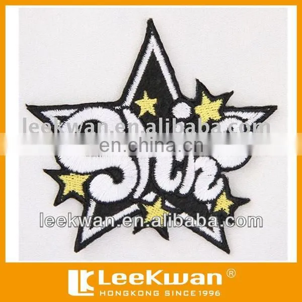 Iron-on style and emboridery technics star figure embroidery patch