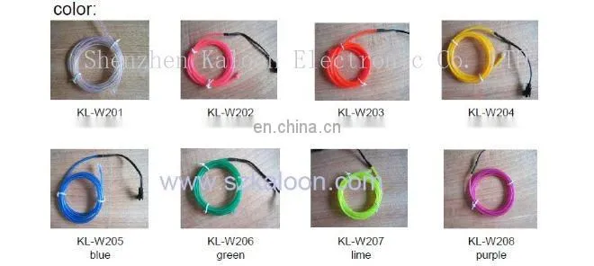 2016 Hot Sale Flexible Atmosphere Light Electroluminescent Neon Glowing EL Chasing Wire