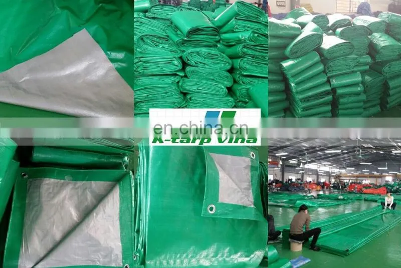 150 GSM GREEN/SILVER PE HEAVY TARP