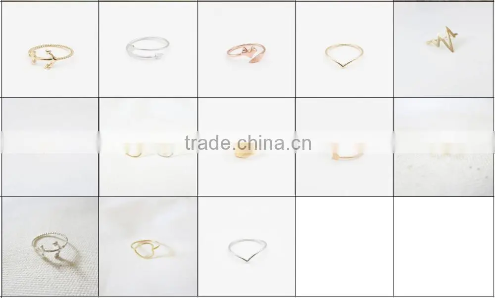 Unique ring wholesale rings without stones with simple design
