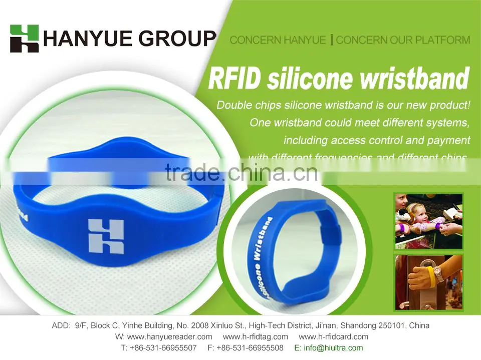 New Product cheap ntag203 waterproof silicone rfid wristbands for event made in china