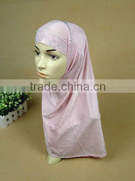 A323 Popular hot sale silver arab hijab;muslim hijab