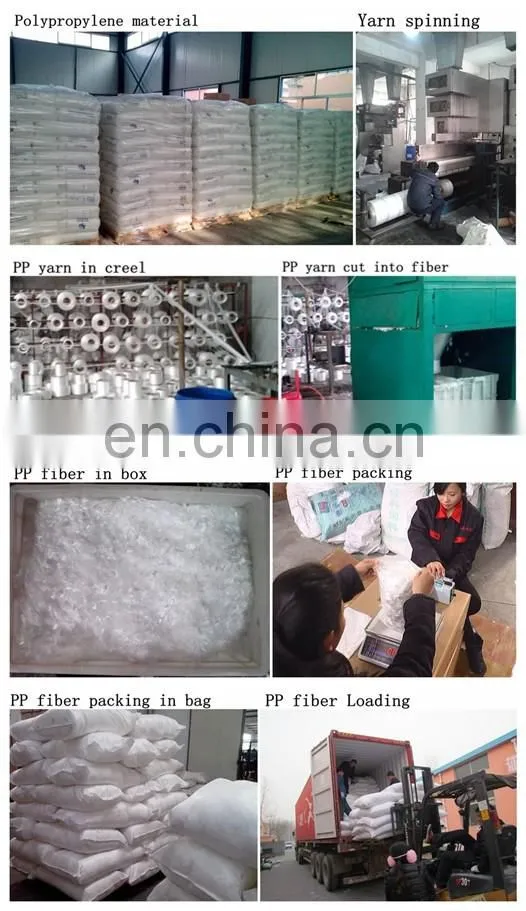 6mm concrete polypropylene fiber
