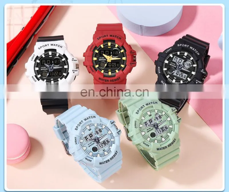 SANDA 3037 Ladies Mens Analog Digital Watches Military Waterproof Clock Casual Watch Women
