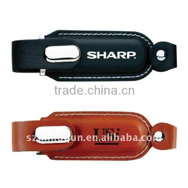 leather USB Flash Drive promotional gifts128MB~16GB