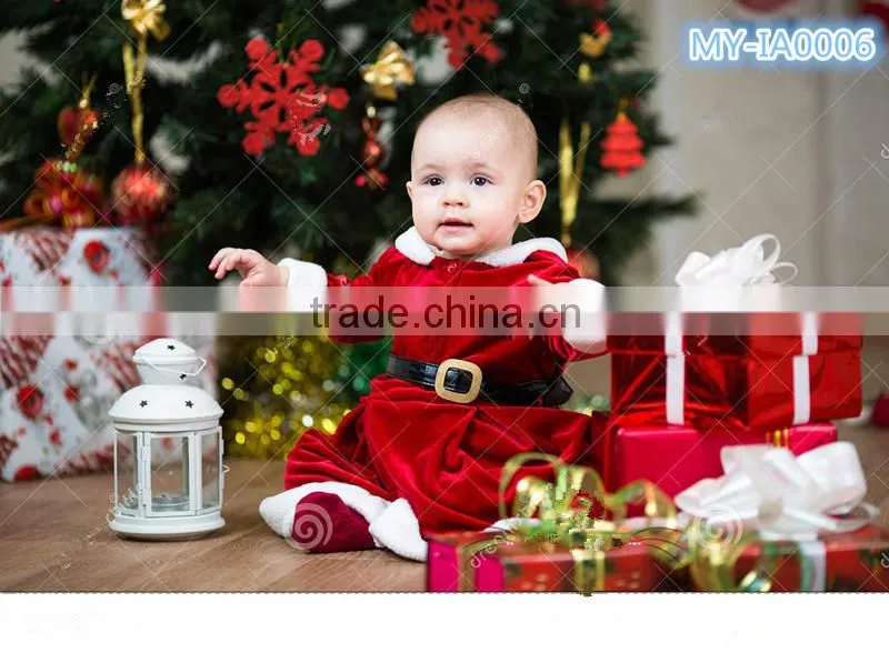 baby clothes one-piece christmas chevron girls dresses festival clothing with belt MY-IA0006