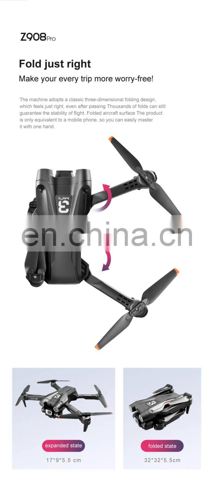 Z908pro RC Drone 4K Mini Dual camera Obstacle Avoidance Foldable Quadcopter RC Helicopter Toy