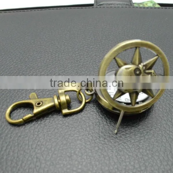 Sun god pocked watch with key chain