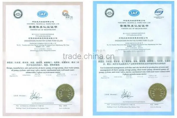 High Abrasive Resistant Metal Slags Slurry Pump