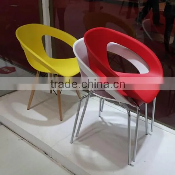 backrest chair with metal leg