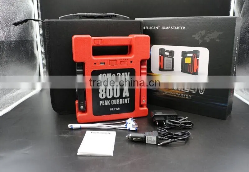 Battery power booster jump starter supply 24000m multi-function lithium emergency jump starter
