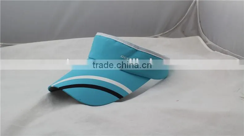 2016 new design fashion colorful custom visor topless caps hats
