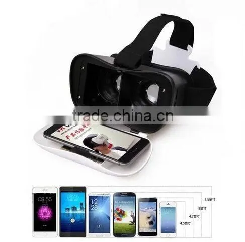 3D VR Fifth Generation Virtual Reality Glasses Innovative Design Fit for IOS, Android phones Series within 3.5~6.0 inches