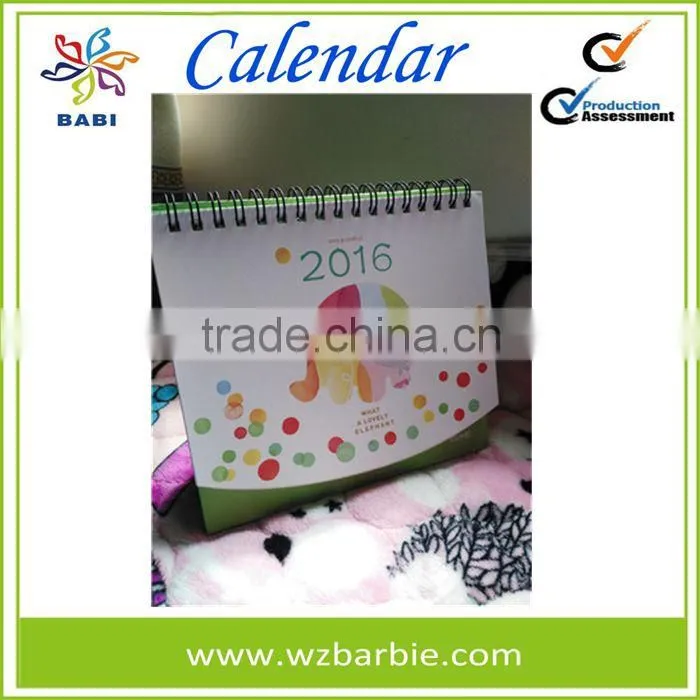 Unique Cute Elephant Spiral Desk Calendar