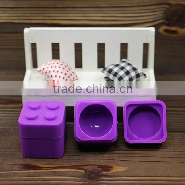 Square 9ml silicone container bho extracts silicone dab jar silicone oil container
