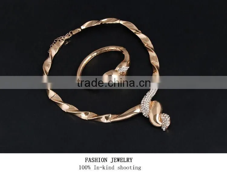 Stylish Gold Plated Jewelry Set For Wholesale,2016 New Design Necklace Jewelry Set Beautiful Jewelry Set