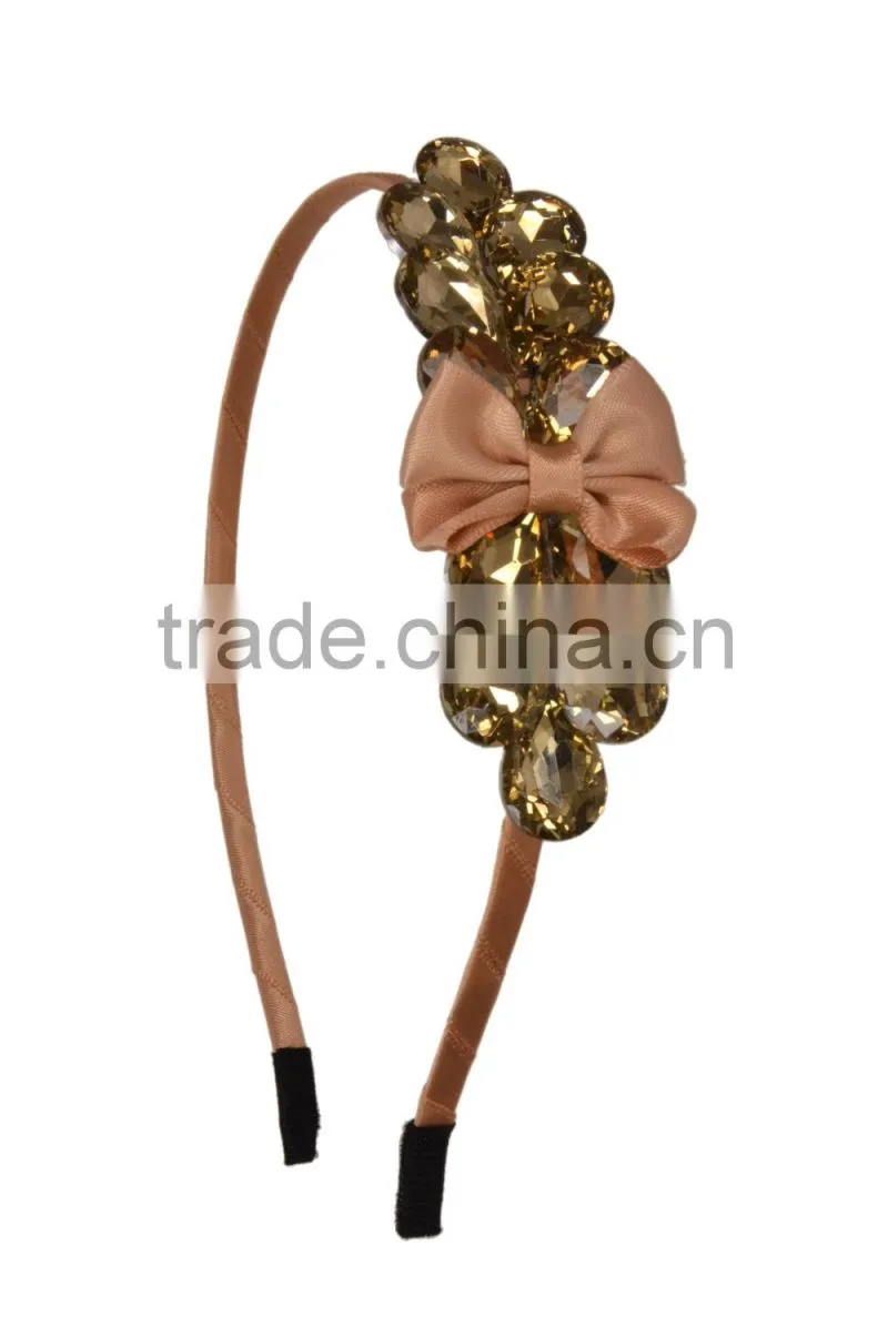 Faux Gemstone with Bow Hairband/Heanband