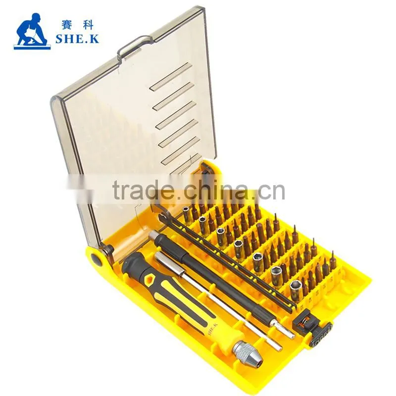 Chrome vanadium 45-in-1 precision screwdriver set