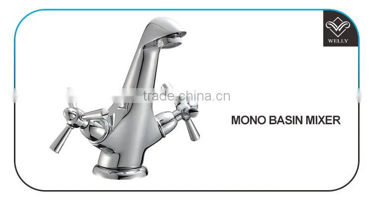 2016 Brass Body Deck Mounted chrome Bathroom Sink Water Tap
