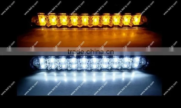 LED Daytime Running Light DRL Daylight Kit + Amber Turn Signal Universal