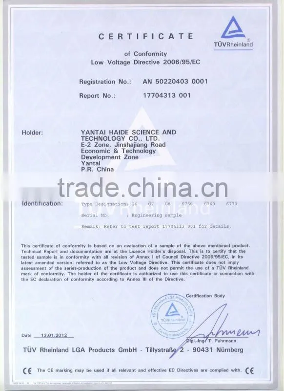 Yantai sunshine 4 wheel alignment system SP-G6 with CE certificate