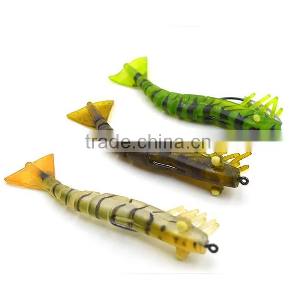 Live Shrimp Prawn Soft Rubber Lure Seabass Jack 90mm 8g 50mm 3g and 120mm 17g soft silicone prawns