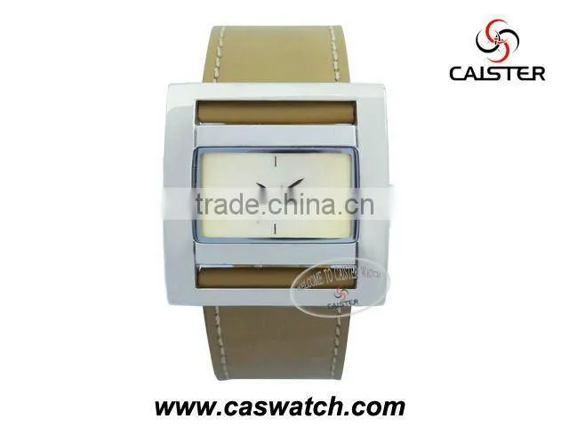 Cheap PU leather strap watch with square case, Janpan movement ,especially design for ladies