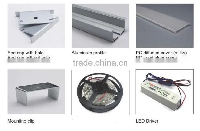 office lighting 65mm*32mm alum profile hotel lighting commercial lighting