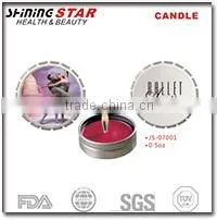 JS-07007 new design scented candle in square tin 40g