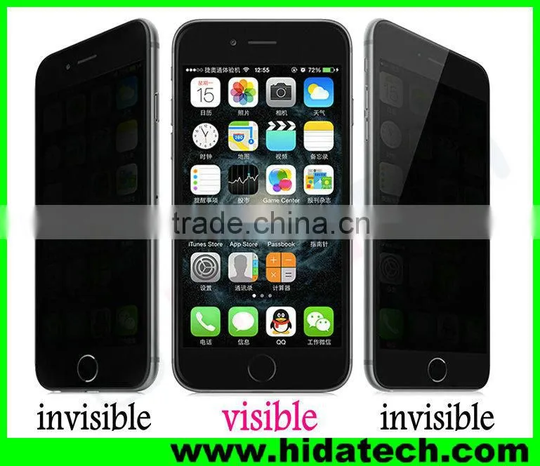Anti-peering Privacy Tempered Glass Screen Protector for iPhone 6s Plus Privacy Screen Protector