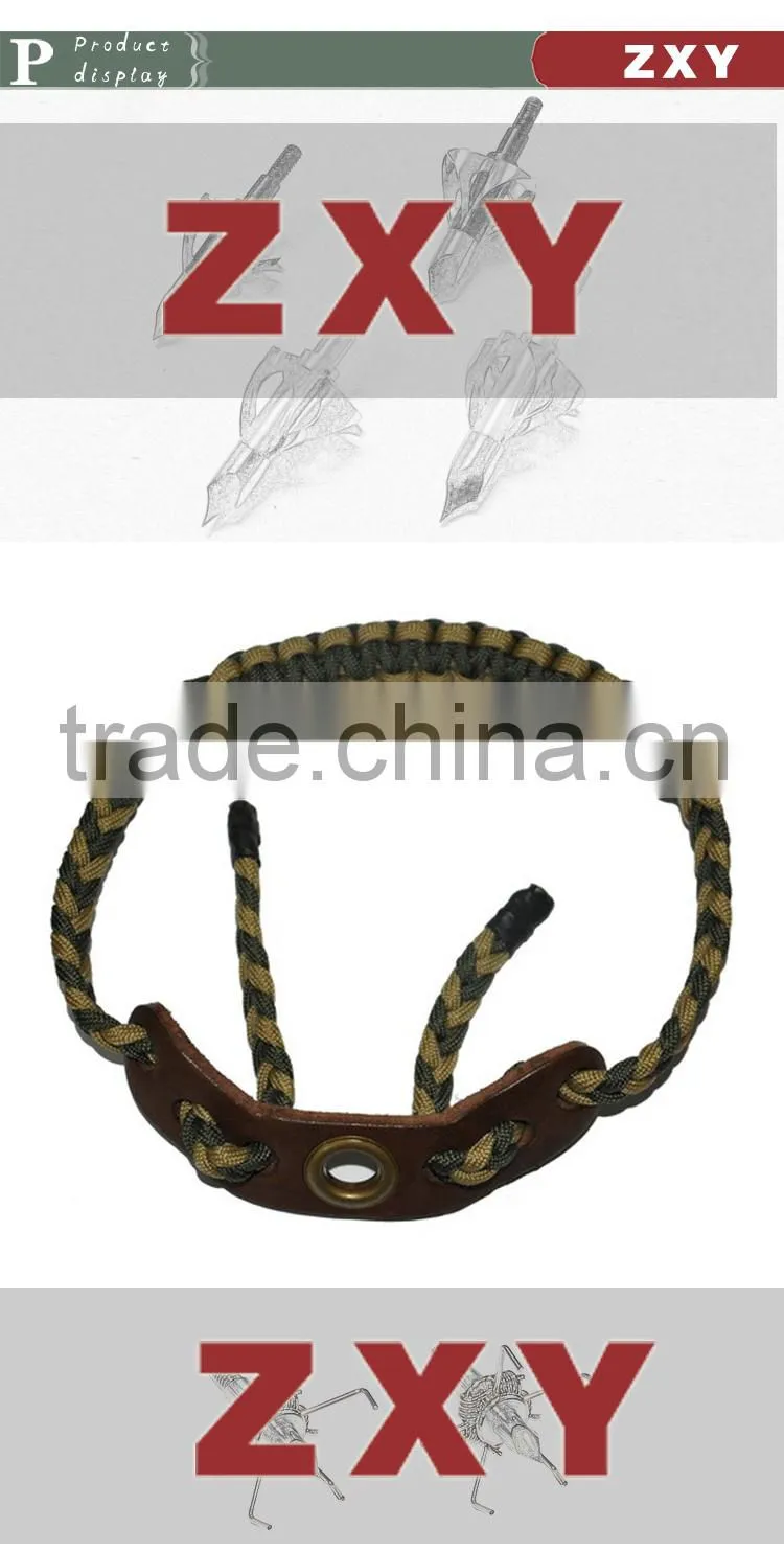 red Archery Bow Sling Braided Bow Sling Paracord Wrist Bow Sling for Compound Bow