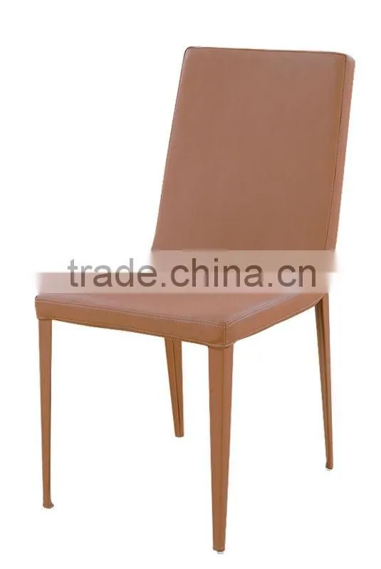 2014 orange PU leather dining Chair