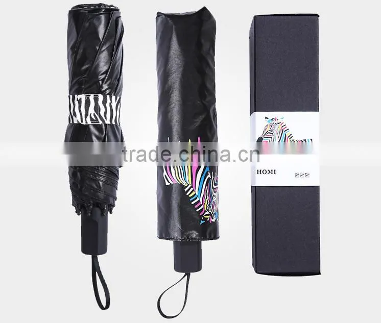 promotion 3 folding advertising color change umbrella
