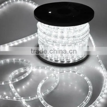High brightness round 2 wires led white rope light