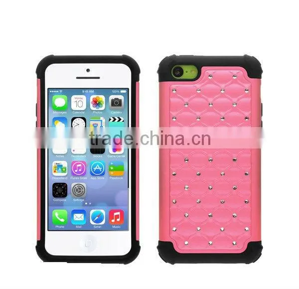 DIAMOND BLING SHOCKPROOF HARD MOBILE PHONE CASE COVER FOR IPHONE 5C