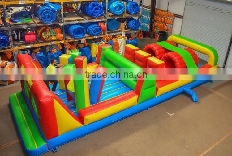 30ft long backyard inflatable adult obstacle course equipment for sale