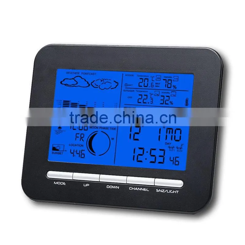 RCC DCF Wireless In/Outdoor Thermometer Humidity Air Pressure Weather Station