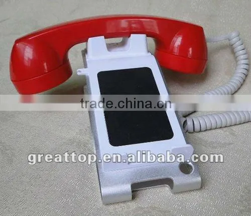Retro handset stand for all mobiles with Aluminum stand+ mobile holder+handset holder