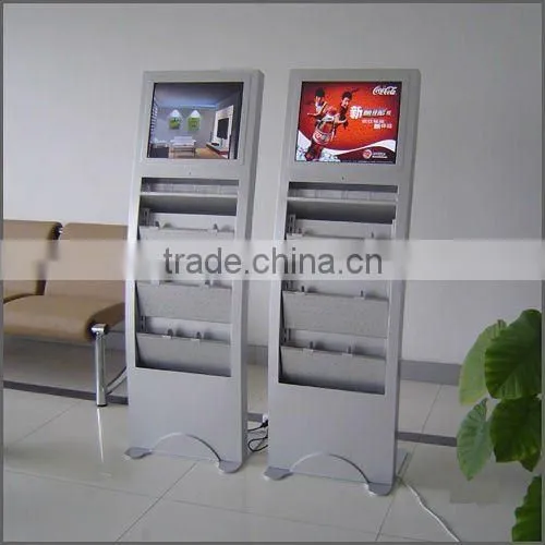 22 Inch floor stand plug&play LCD player, digital signage with remot controller, can be set auto on/off, timing play