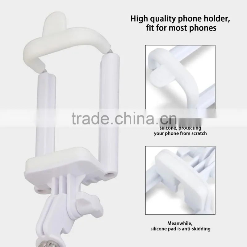 2015 newest design good quality extendable mini monopod foldable selfie stick with trade assurance