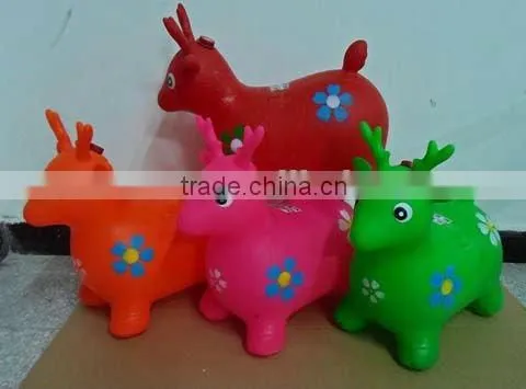 Colorful inflatable deer with music for kid can be mixed 4 colors