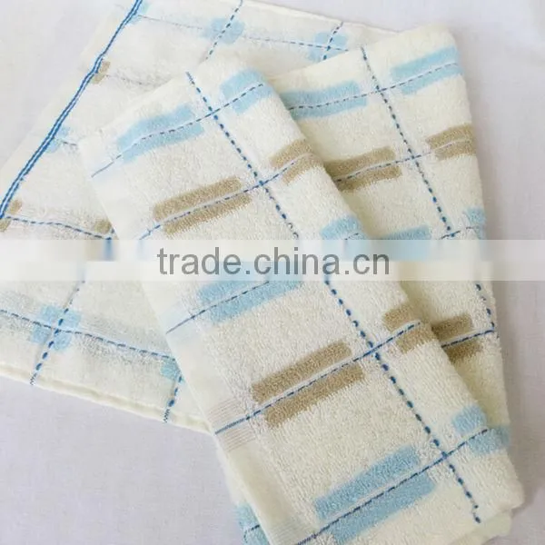 pure cotton yarn dyed raindrop square jacquard face towel wholesale