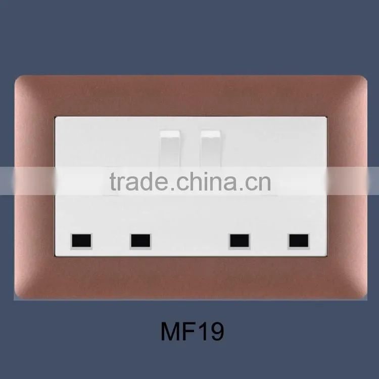 Double wall sockets switch/Twin wall switch socket MF19
