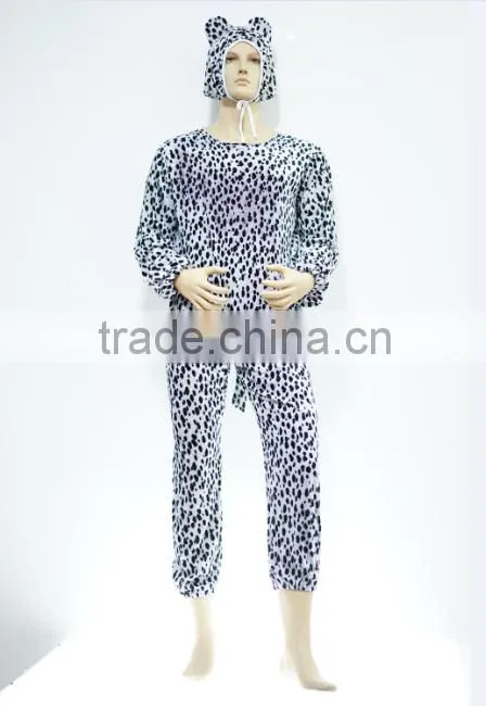 New spots men leopard cosplay fancy dress clothes instant mascot costume