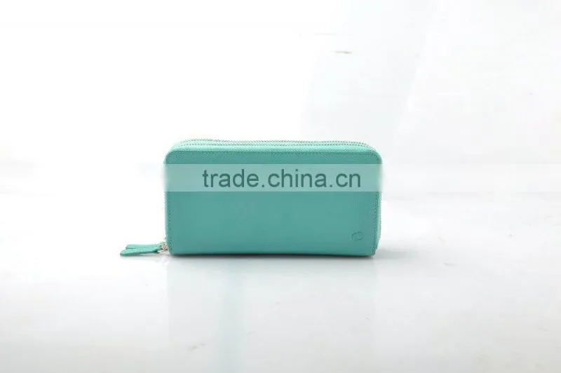 TOPRANK travel document wallet anti rfid, Double zipper travel rfid wallet bag, credit card wallet green