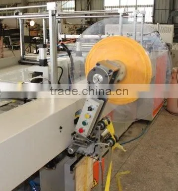 Fully automatic draw tape garbage bag making & folding machine