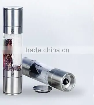Mills FDA Metal salt and pepper grinder 2 in 1 small