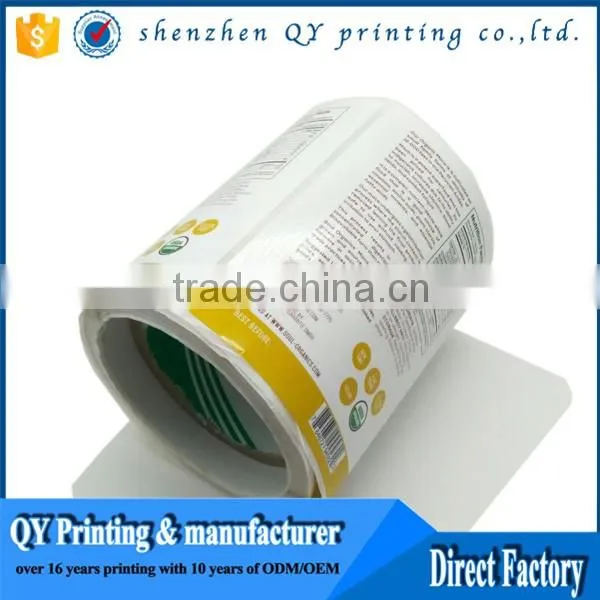 Matte white mylar Polyester self adhesive label stock labels material with strong adhesion